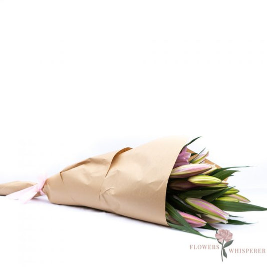 Pink Oriental Lily Bunch