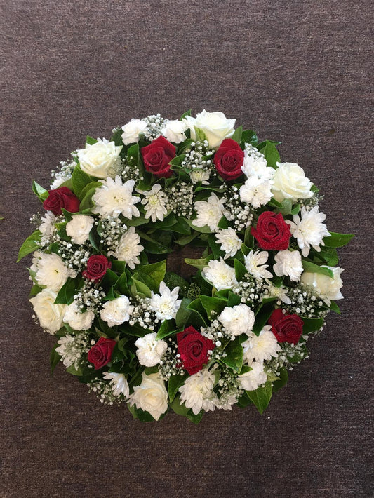 White & Red Wreath